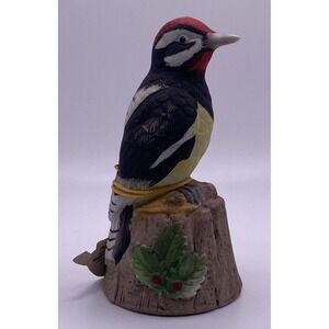 Vintage Jasco Feathered Friends 1979 Bisque Porcelain Bird Bell Figure